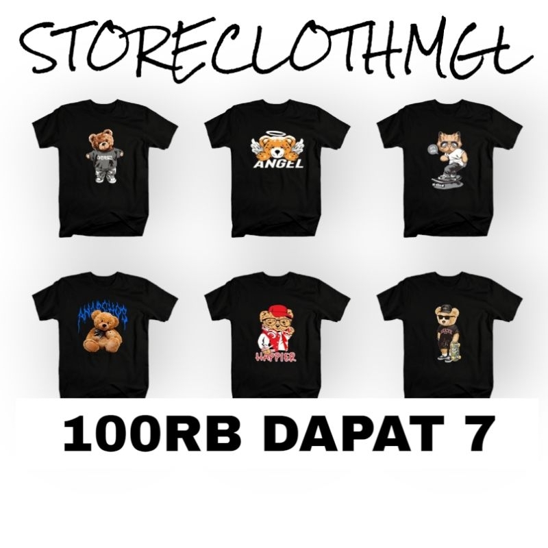 KAOS BEAR BERUANG 100RB DAPAT 7 | KAOS DISTRO