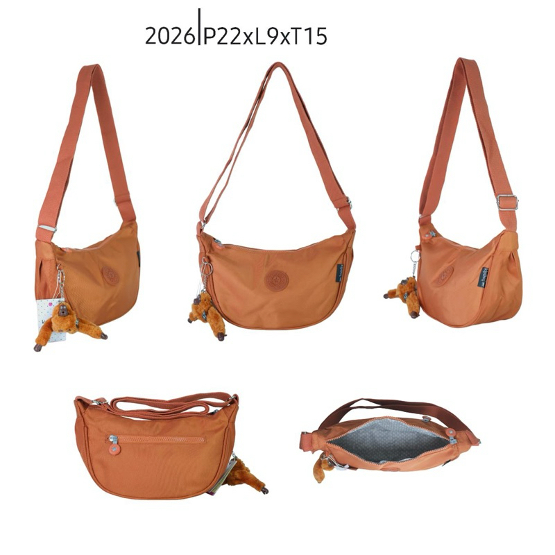 Tas Selempang Halfmoon Kipling 2026 | Bahan Nilon Waterproof