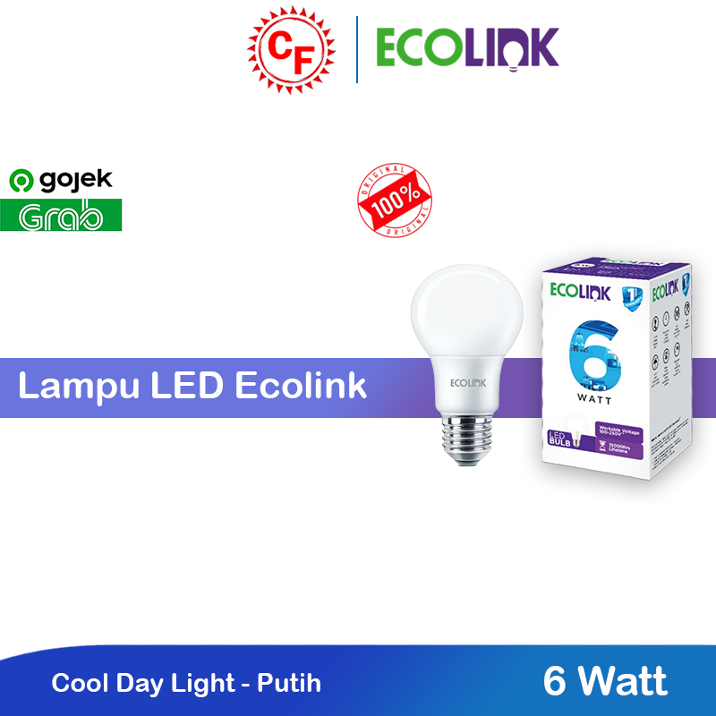 lampu led ecolink 6 watt putih