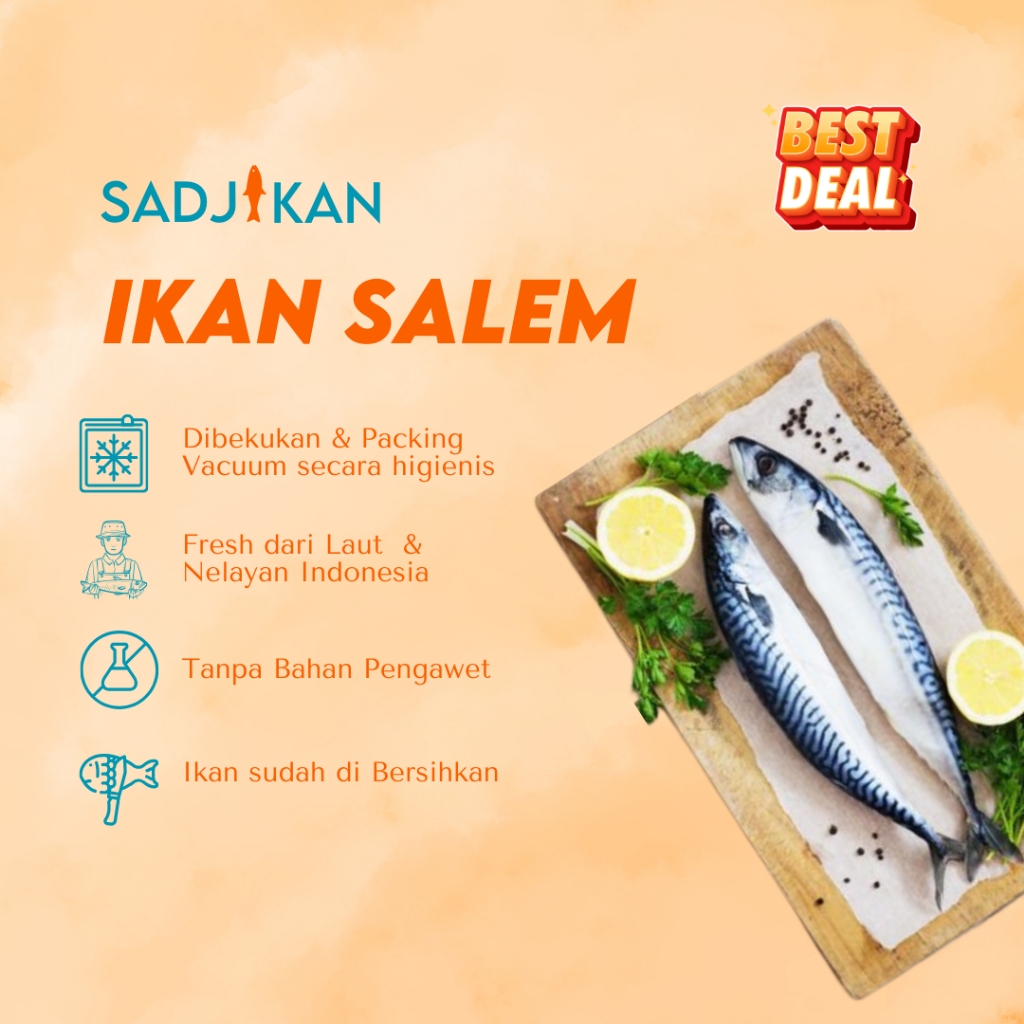 

Ikan Salem / Mackarel Fresh Frozen 450gr & 1kg