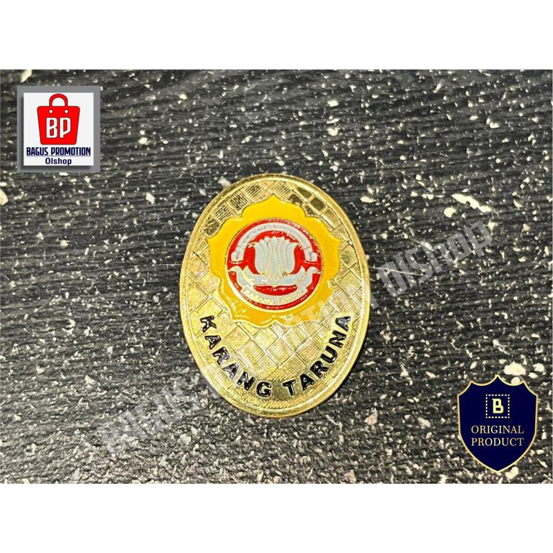 PIN/LOGO KARANG TARUNA Peniti | Bahan kuningan mengkilap dan elegan
