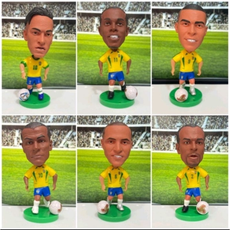 Figure Miniatur Pemain Bola Brazil Brasil / Mini Figure Soccerwe Kodoto Brazil Neymar Ronaldinho Rob