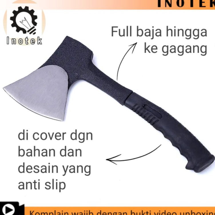 Kampak belah kayu bakar survival tool kampak outdoor kemping ART Q4J4