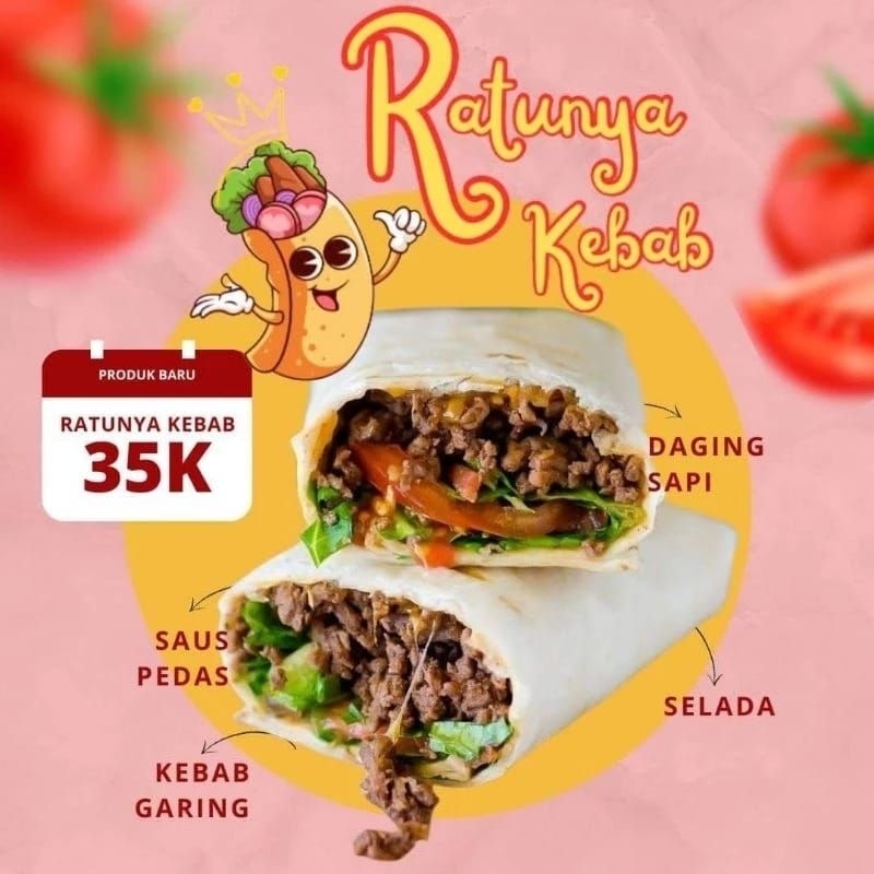 

RATUNYA KEBAB - kebab frozen dengan isian full daging cincang halal