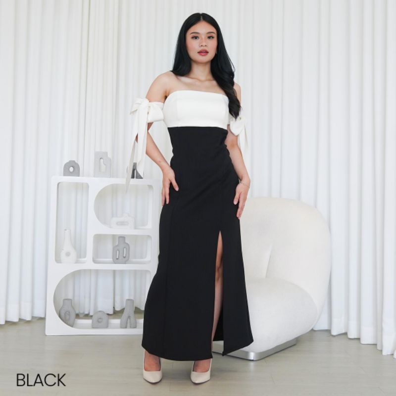 long dress scuba dress panjang Gabrielle