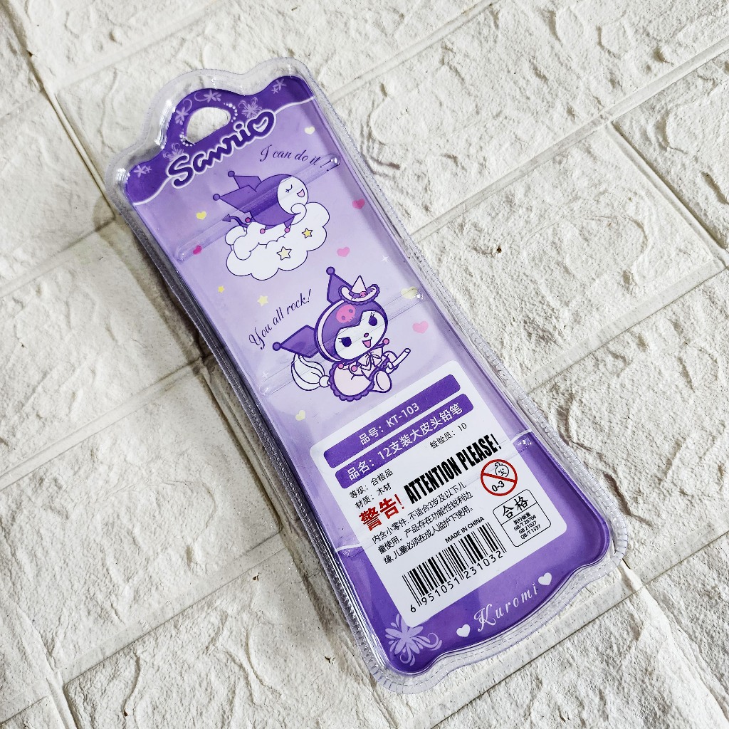 

Ay00! Pensil HB KT-103 Sarino Karakter Kuromi Cinnamorol Melody 1Pack isi 12PCS