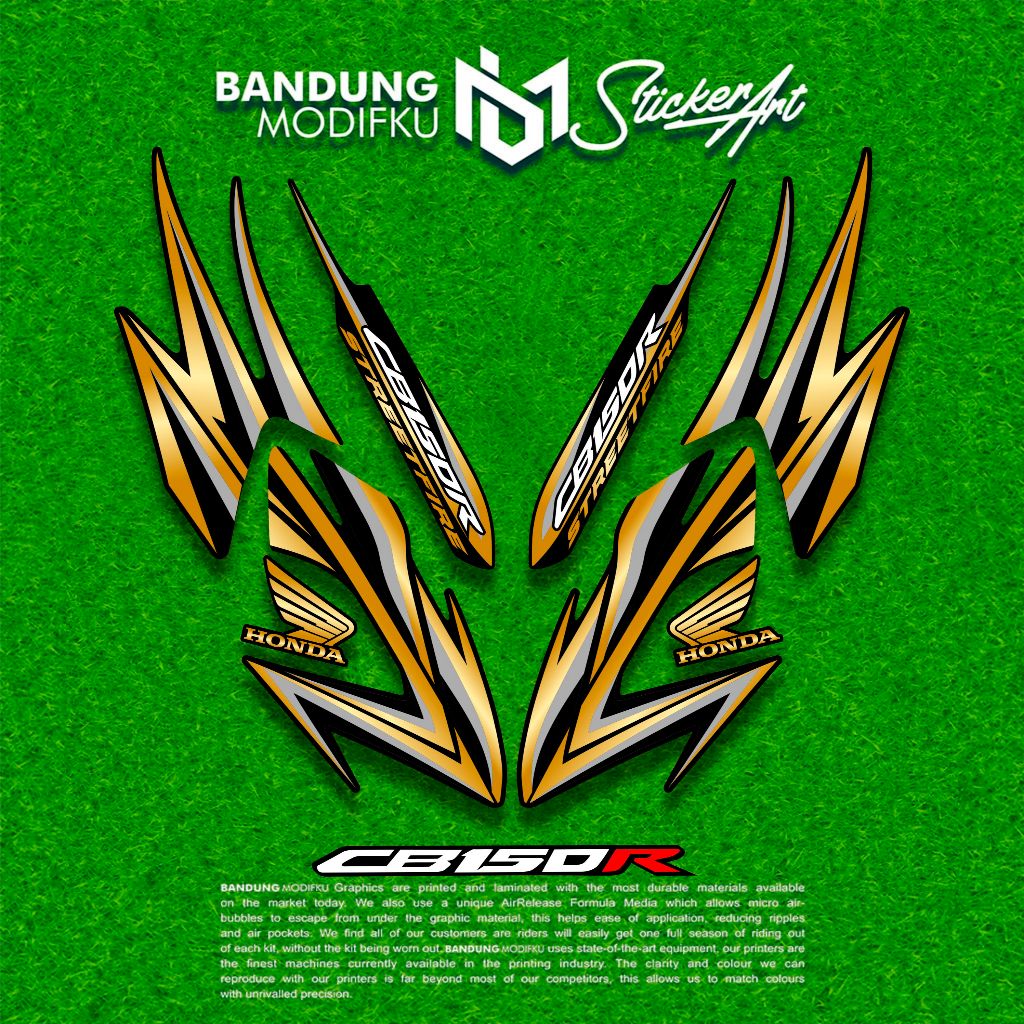 STRIPING CB150R OLD BANDUNG MODIFKU MOTIF 1 TAHUN 2012 - 2013 - 2014 / STIKER CB150 R LAMA / STICKER