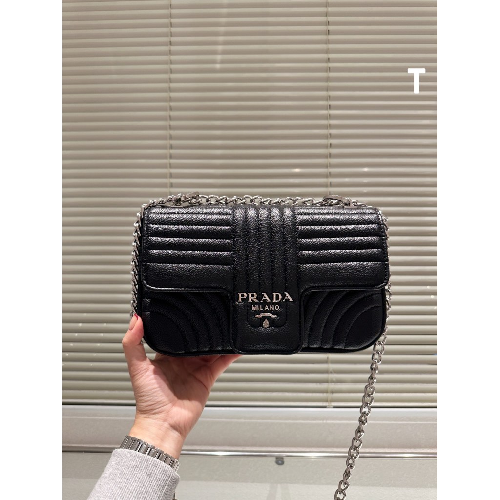 Prada Diagramme Chain Shoulder Bag