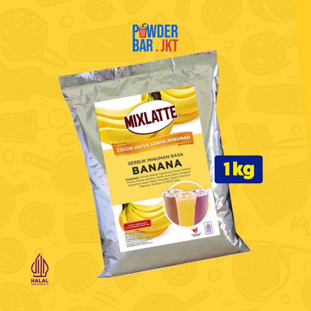 

Powder Drink Mixlatte Bubuk Minuman Rasa Banana 1kg