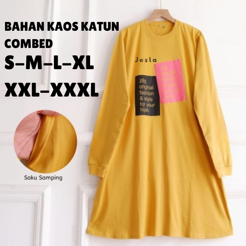 Tunik Jumbo Wanita Rita Tunik BO Size S M L XL XXL XXXL LD 90-130 CM Bahan Kaos Katun Combed Aplikas