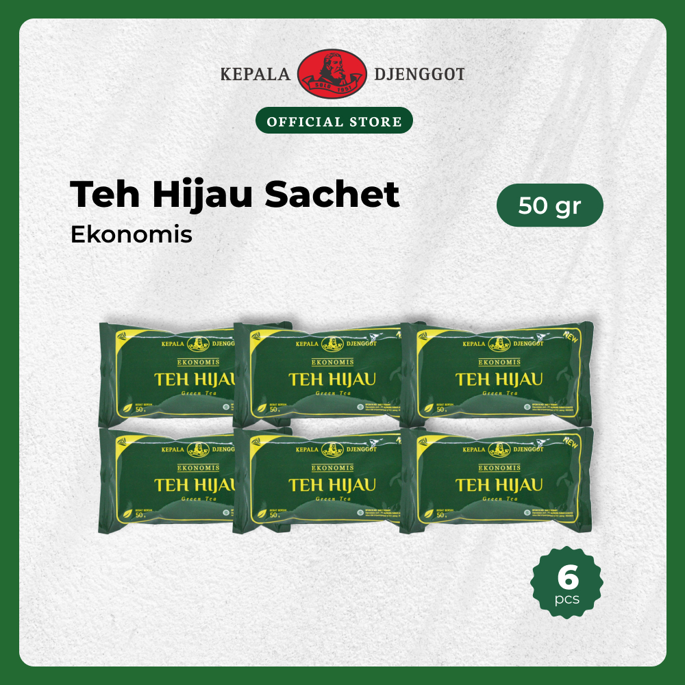 

Kepala DJenggot Teh Hijau Sachet Ekonomis 50gr x 6pcs - Teh Hijau Seduh Sachet