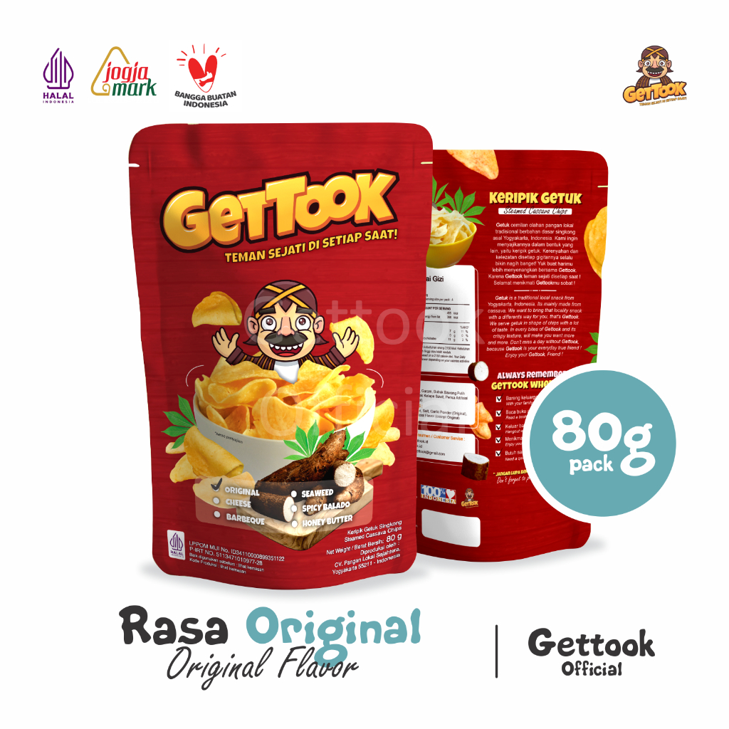 

Gettook Keripik Getuk Singkong 80g Rasa Original Asin Gurih