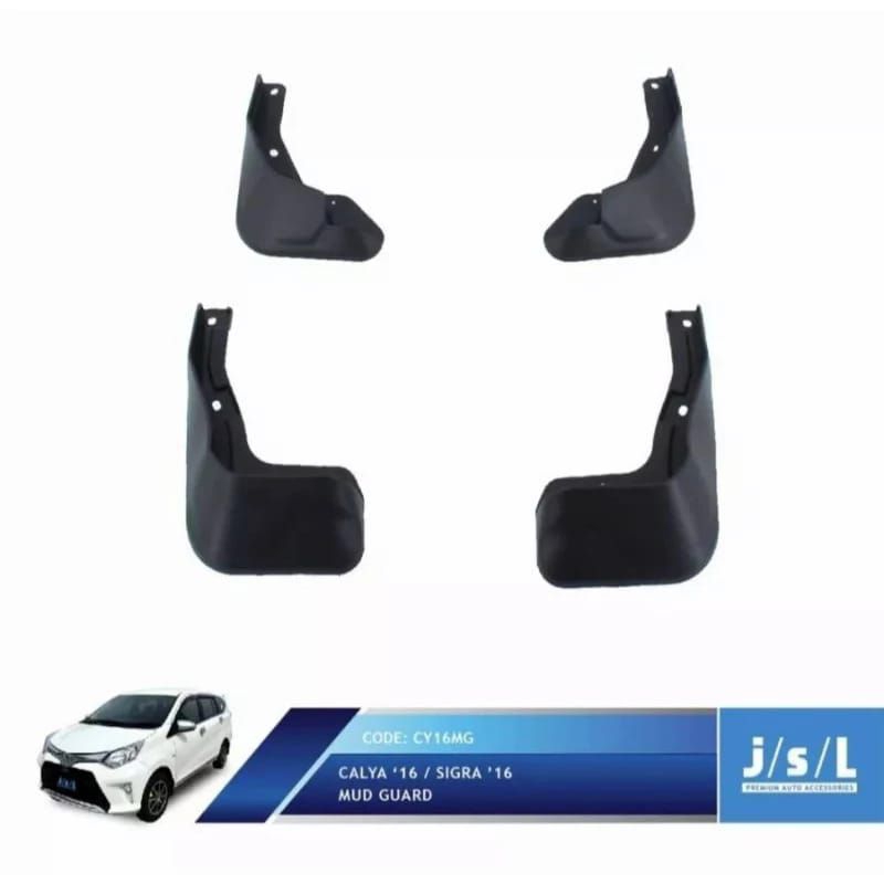 MUDGUARD/KARPET LUMPUR CALYA / SIGRA 4PCS 2016-2026 PLASTIK ABS  ORIGINAL JSL