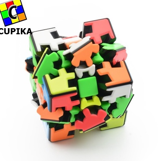 KODE F69Z Rubik 3x3 Gear Lefun V2 Sclupture Timbul Magic Cube