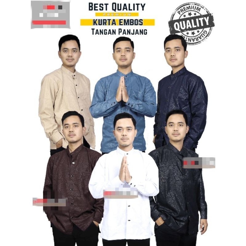 baju koko/muslim takwa kurta emboss motif sultan elegant