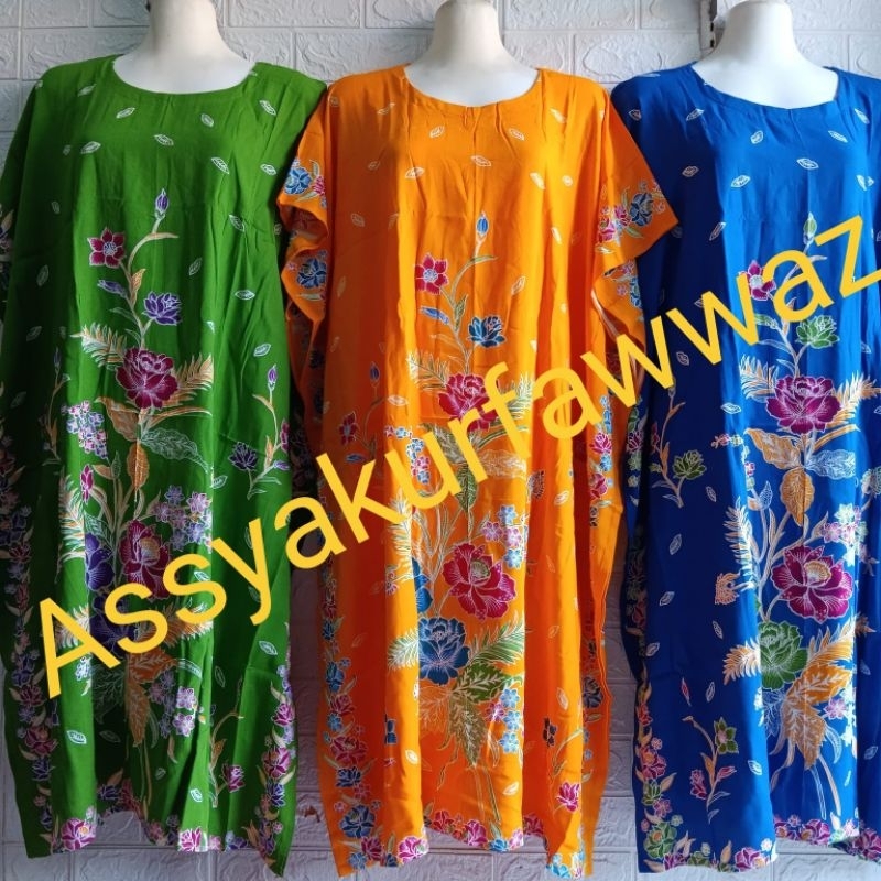 DASTER BATIK HENGKY MODEL KALONG MOTIF BUNGA SIANTAN