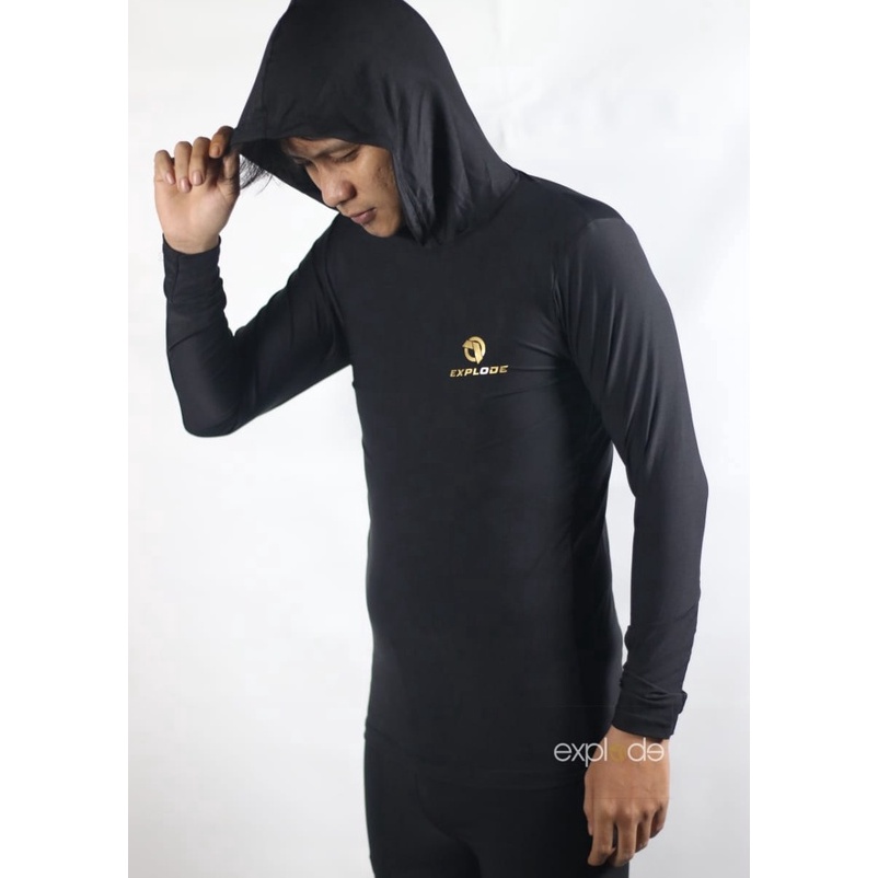 KODE Q9V4 BASELAYER MANSET BADAN HOODIEMANSET HOODIE