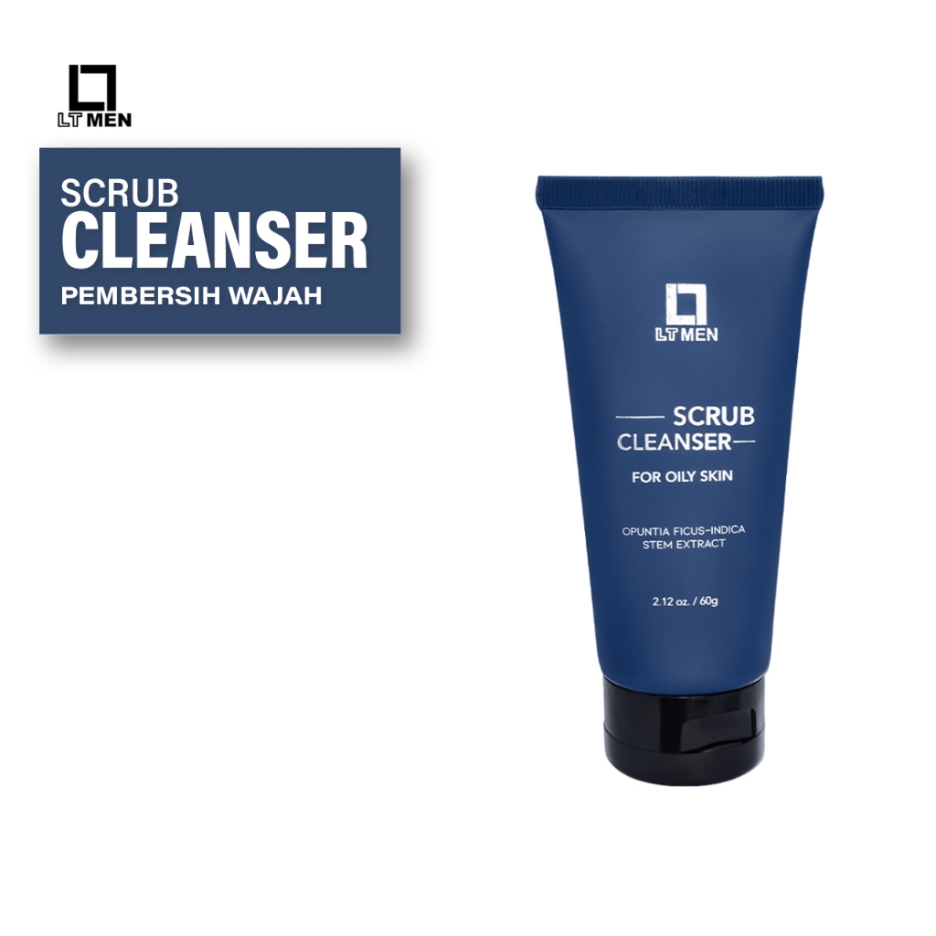 LT Men Scrub Cleanser - Skincare Pria Pembersih Wajah Kulit Berminyak