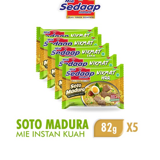 

Ready Stok Sedaap Mie Instan Kuah Soto Madura Bag 82 gr x5