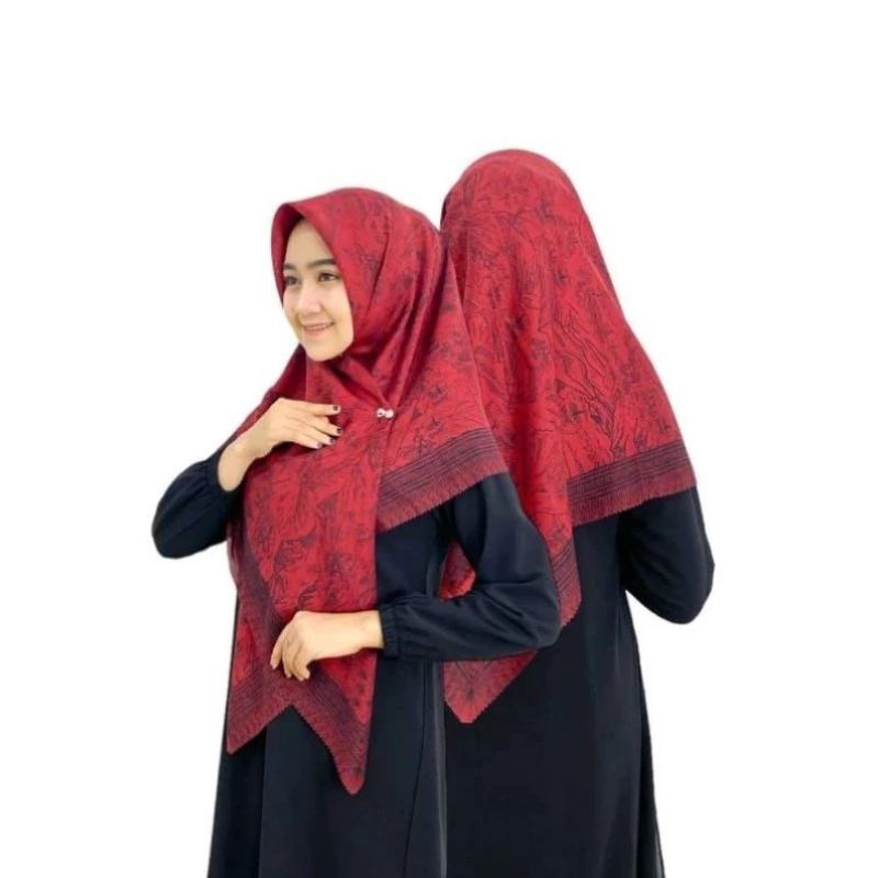 HIJAB SEGI EMPAT JUMBO/jilbab segi empat voal motif 130x130