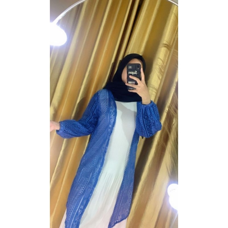 PROMO  BAJU KONDANGAN CARDIGAN BRUKAT MALIKA PREMIUM LENGAN BALON