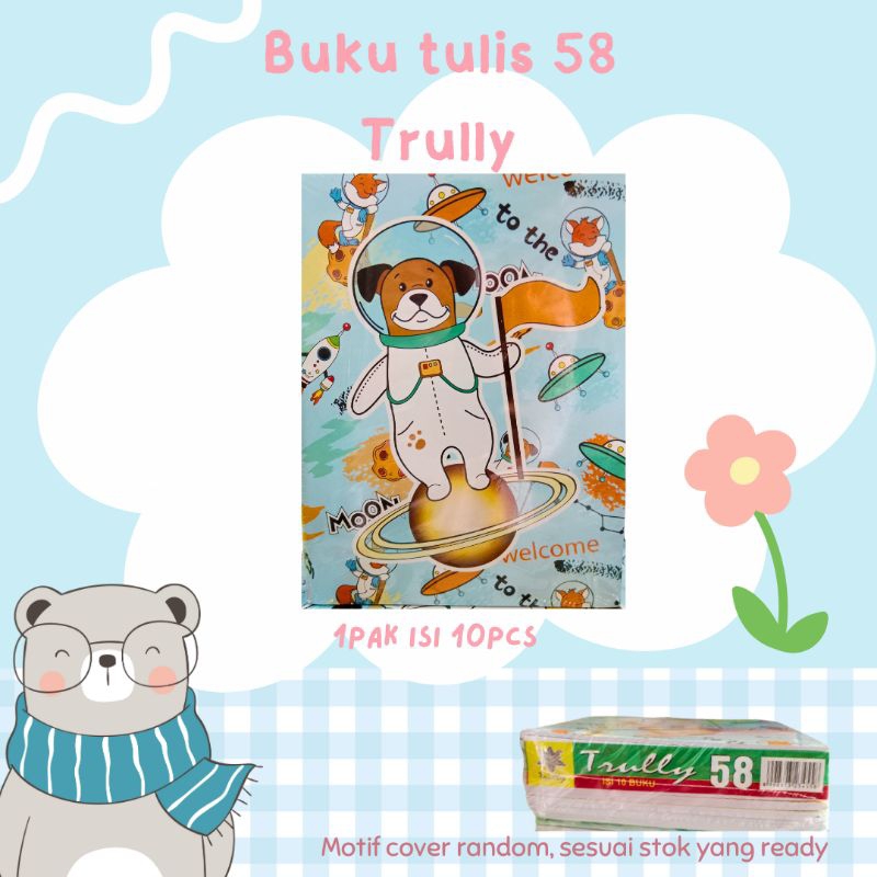 

Buku Tulis 58 Lembar 1 Pack isi 10, Ukuran A5 / Kwarto / Qwarto, Kertas Bergaris