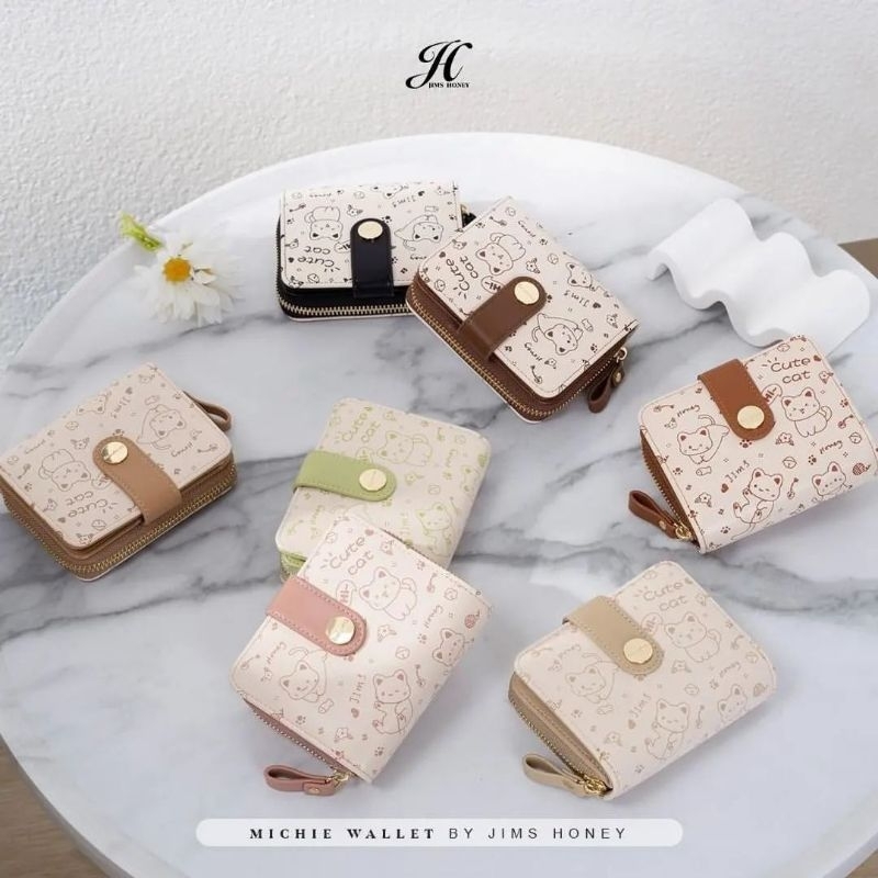 MICHIE JIMS HONEY DOMPET MINI WANITA KARAKTER KARTUN KUCING LUCU