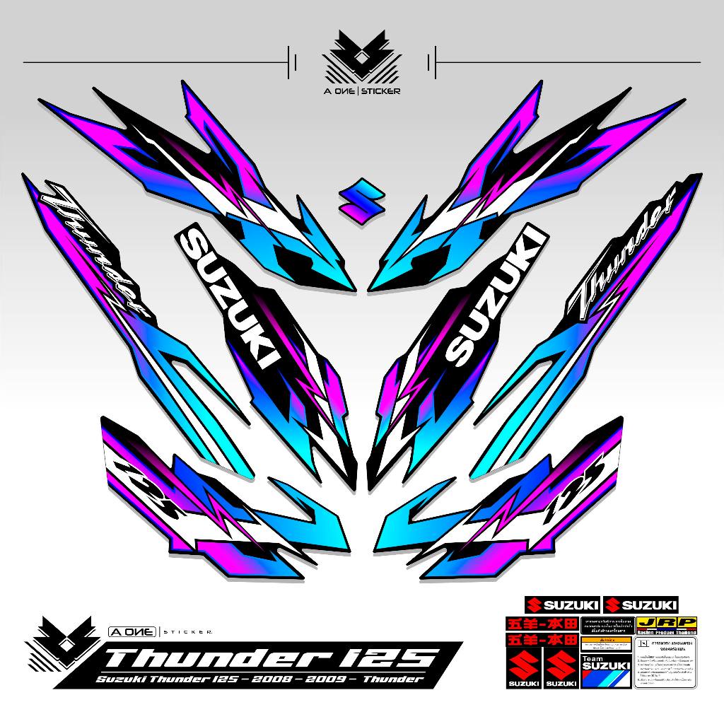 STRIPING THUNDER 125 2008 2009 MOTIF 10 / STIKER / STICKER / STRIPING / THUNDER125 / THUNDER / TUNDE