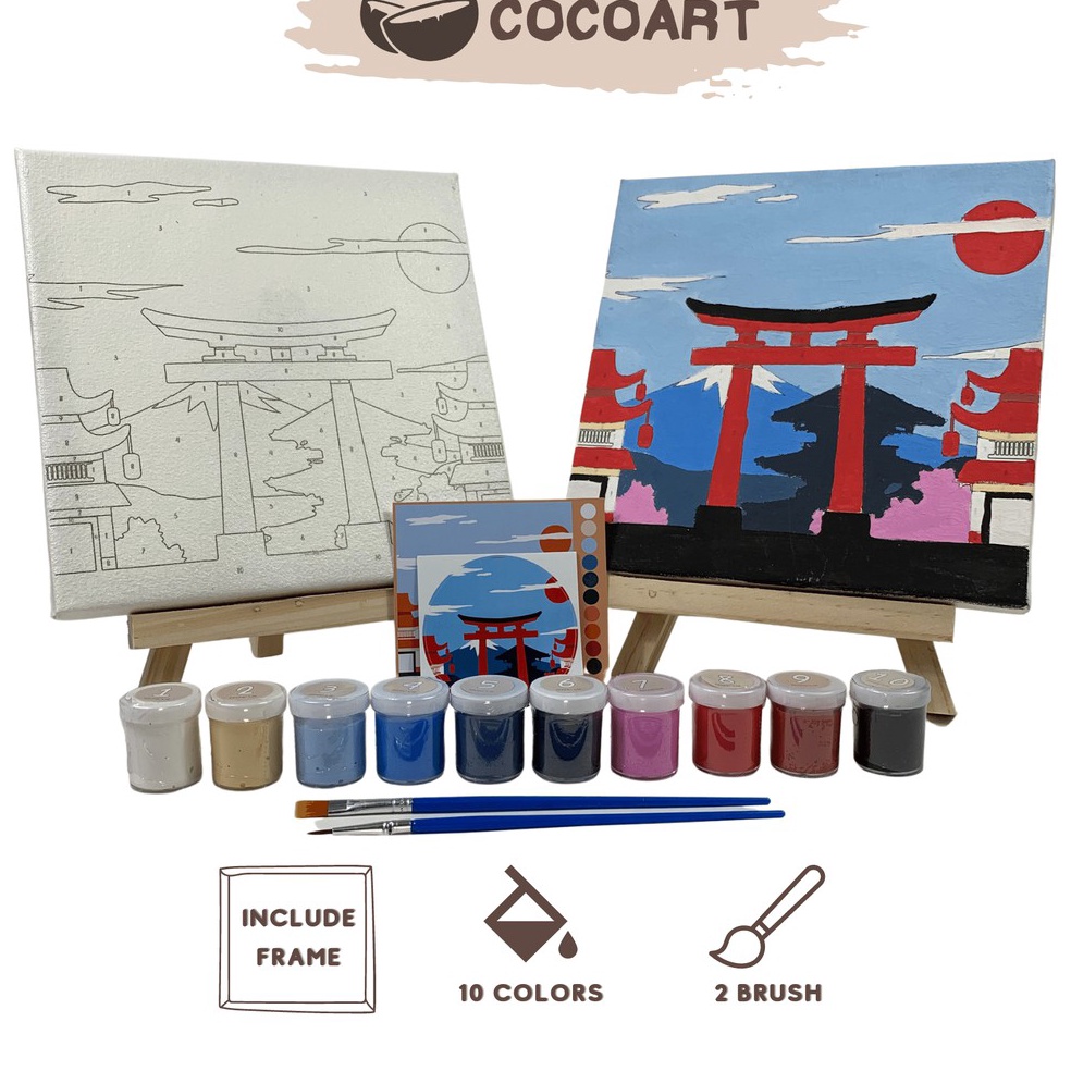 

ART D24Z Paint By Number Kit Japan Cocoartid I Kanvas 2 x 2 cm