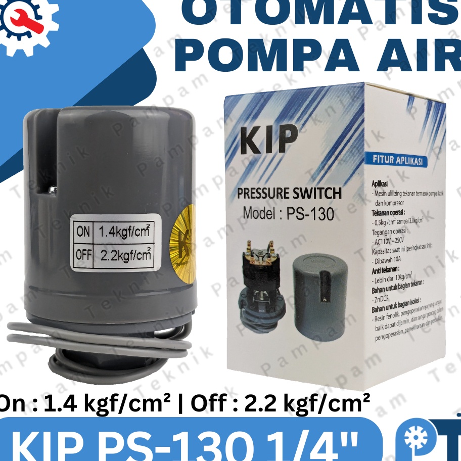 Otomatis KIP 14 inch  Pressure switch pompa air PS13 drat dalam 14