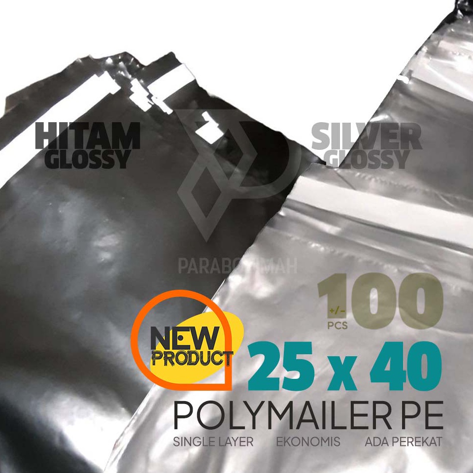 

ART I45T POLYMAILER HDPE sudah ada lem 25x4 isi 1 pcs MURAH plastik packing kurir ekonomis ready stock Bandung