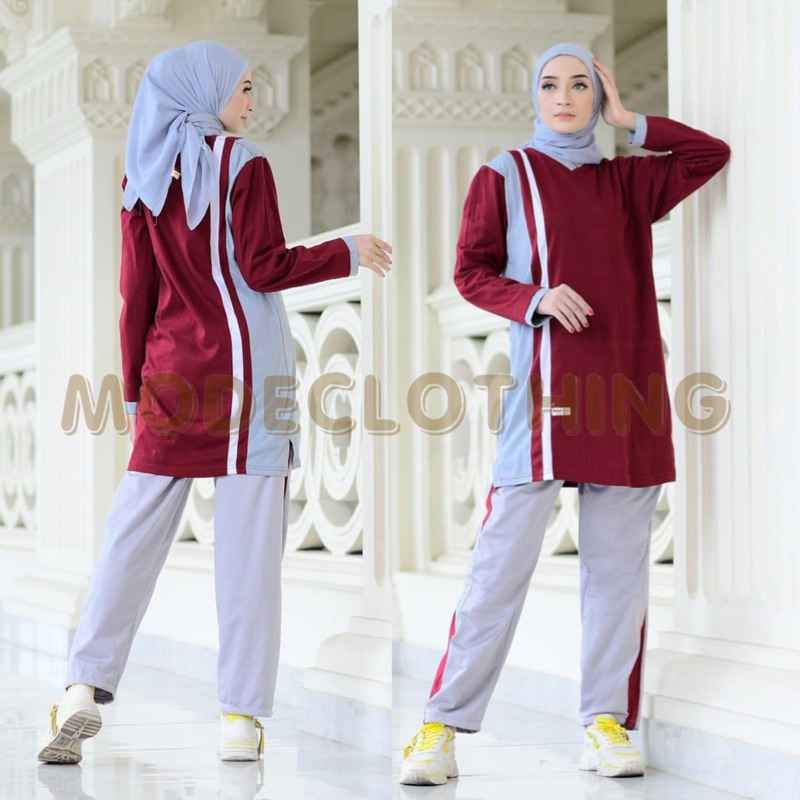 (02)1SET BAJU OLAHRAGA WANITA//SETELAN OLAHRAGA MUSLIM//PAKAIAN OLAHRAGA WNITA MUSLIM//BAJU OLAHRAGA