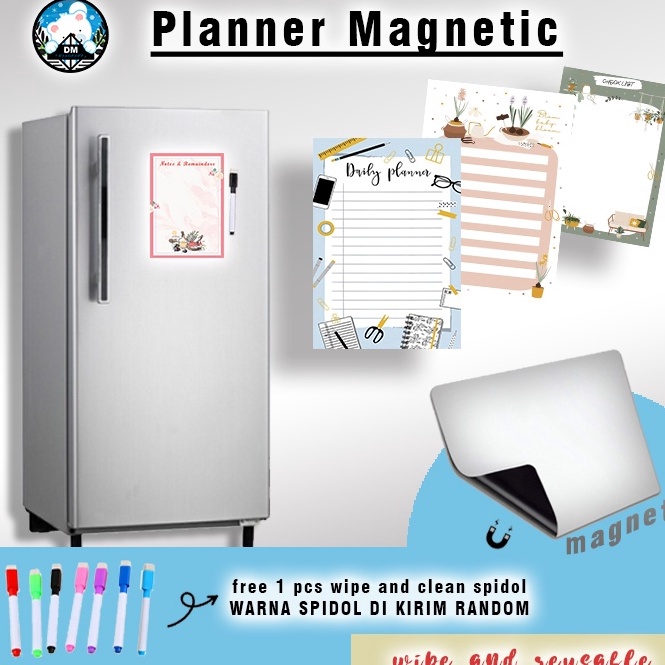 

ART Q55U Planner Magnetic Papan Jadwal Magnet Sticky Notes Memo Tempel Magnet Murah Jadwal Harian Bisa Dihapus M