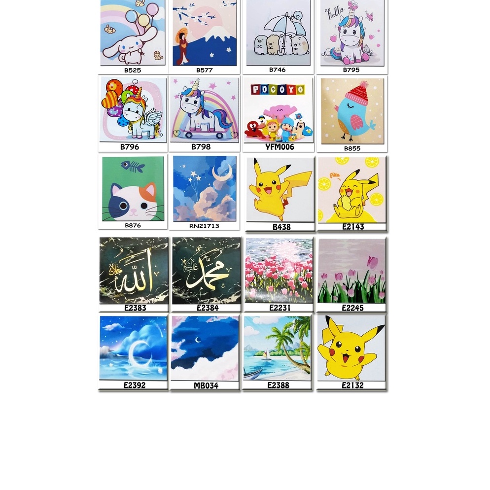 

ART X46O METH PAINTING BY NUMBERS 2X2 PONY CINNAMOROLL SUMIKKO GURASI PIKACHU KALIGRAFI VIEW CUTE LUCU PAINT MEWARNAI PEMANDANGAN