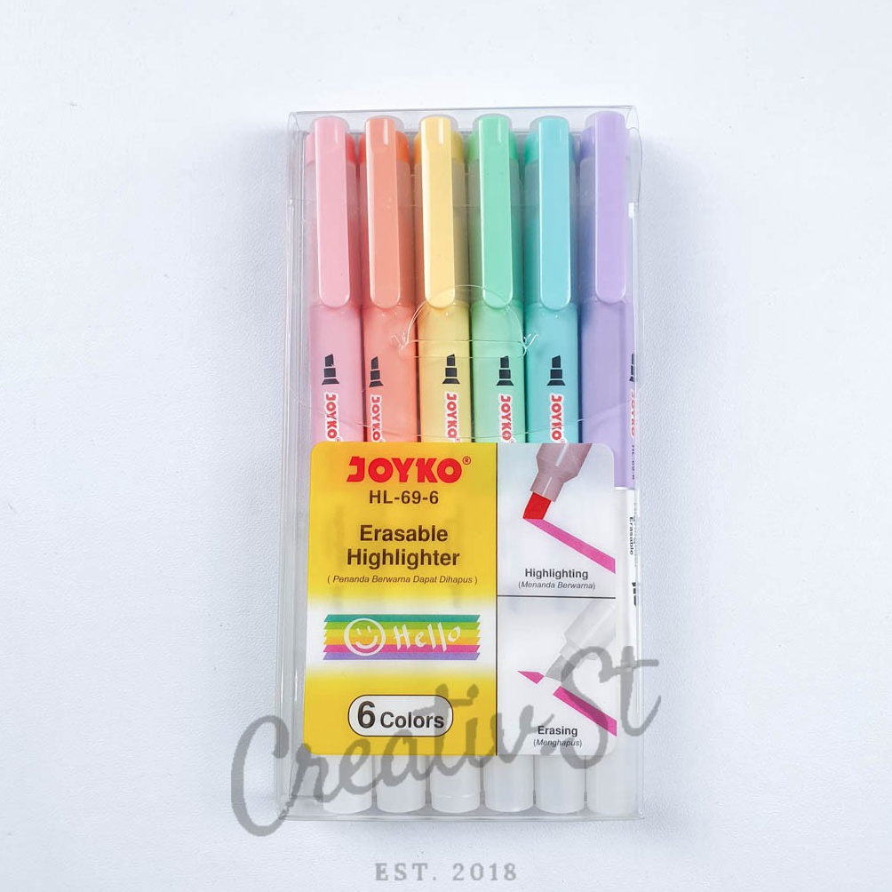 

ART Q15O Joyko Erasable Highlighter Dapat Dihapus HL696