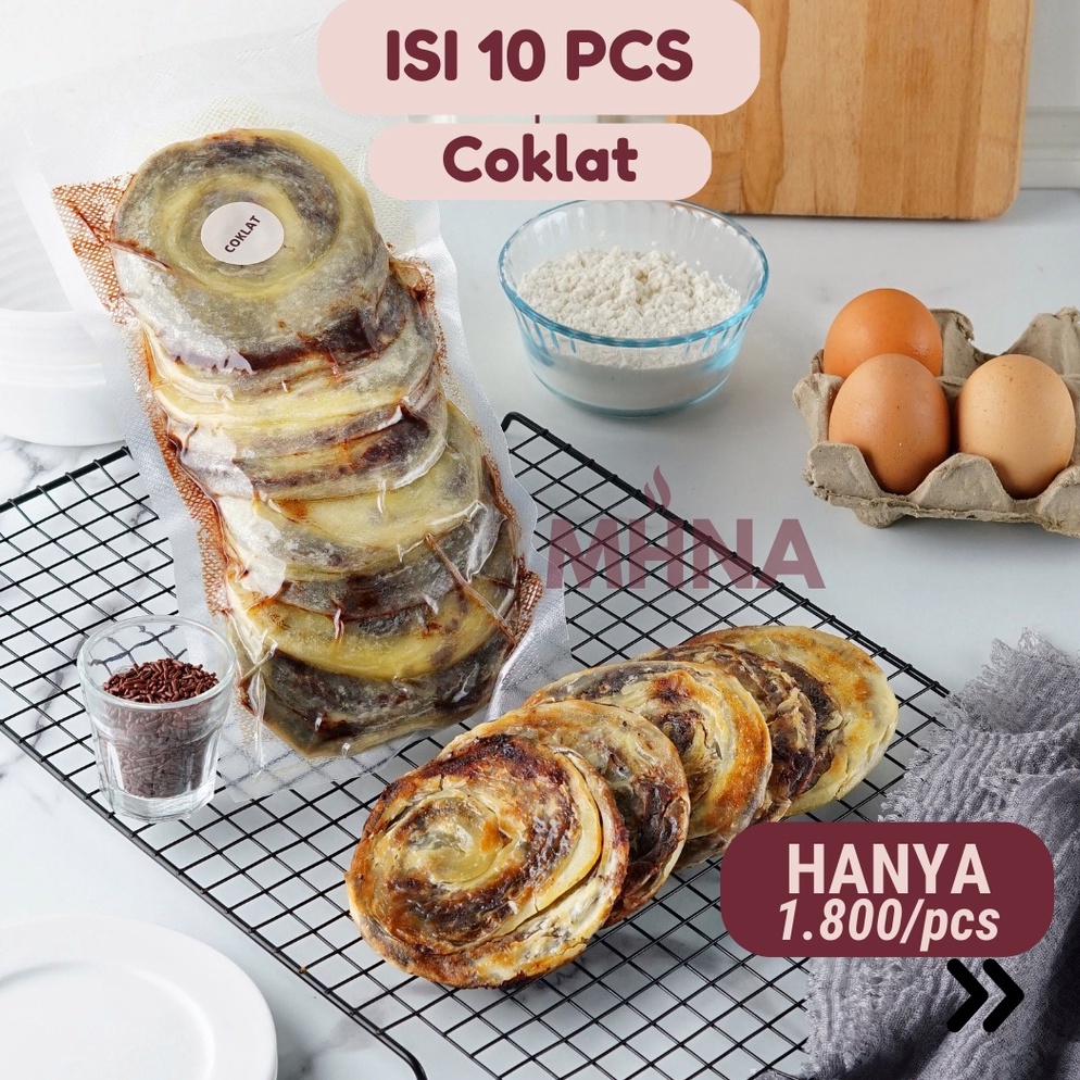 

Hot Item Roti Maryam Roti Canai Roti Cane Frozen Rasa Coklat Isi 1 Pcs