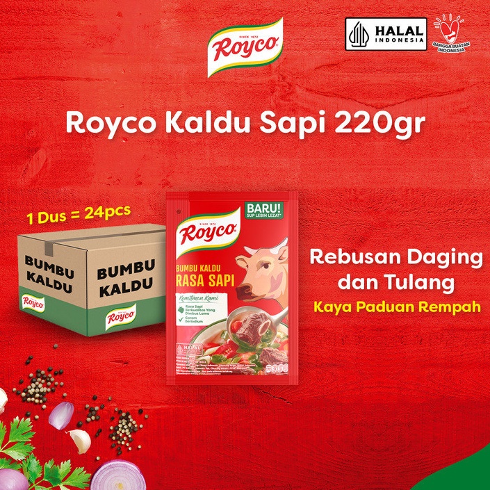 

Kualitas Terbaik Royco Bumbu Kaldu Penyedap Rasa Sapi Beryodium 22g Isi 24