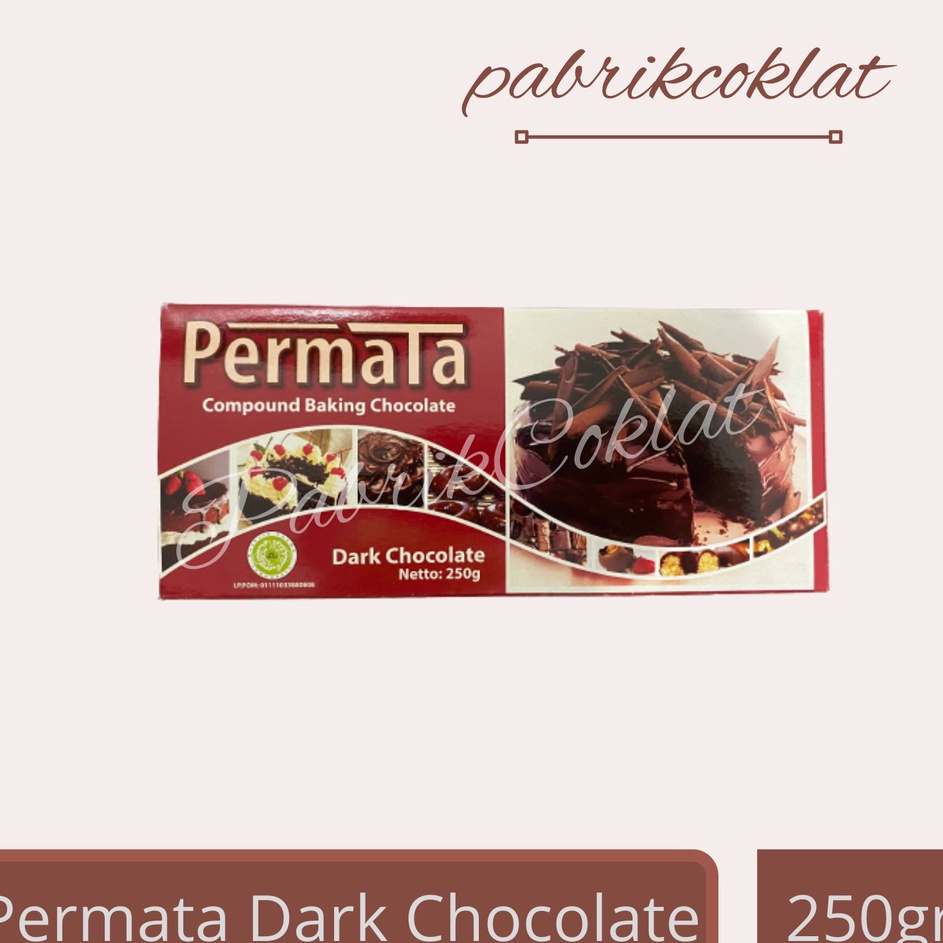 

Pasti Untung Permata Dark Coklat Blok 25gr Dark Compound Chocolate 25gram