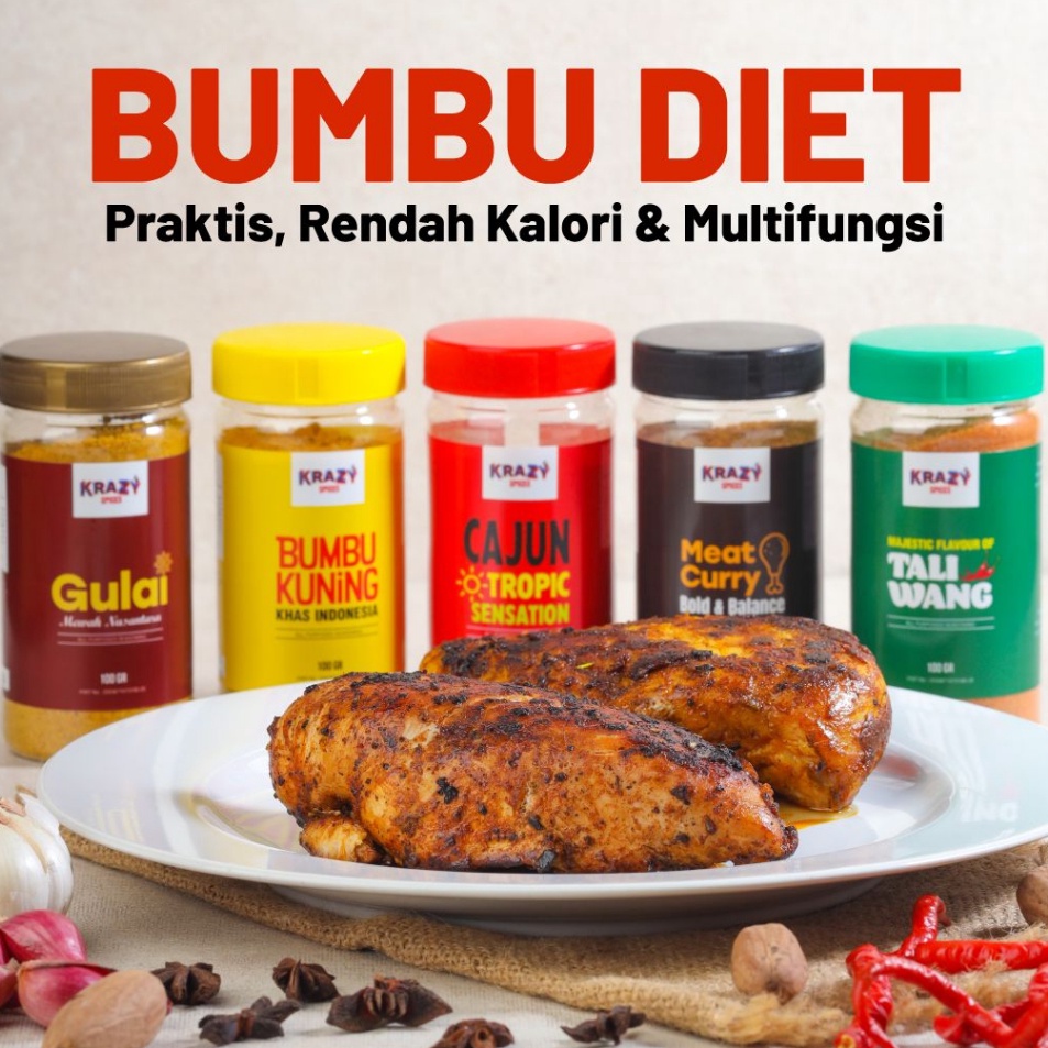 

Silahkan Belanja KRAZY Spices Bumbu Diet Marinasi Dry Rub 1 gr