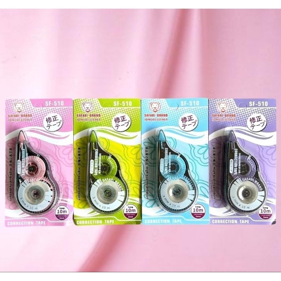 

ART K2W SF51LUSIN Correction tape tipe x ex stipo kertas pita trondol 1M fancy warna pastel safari brand