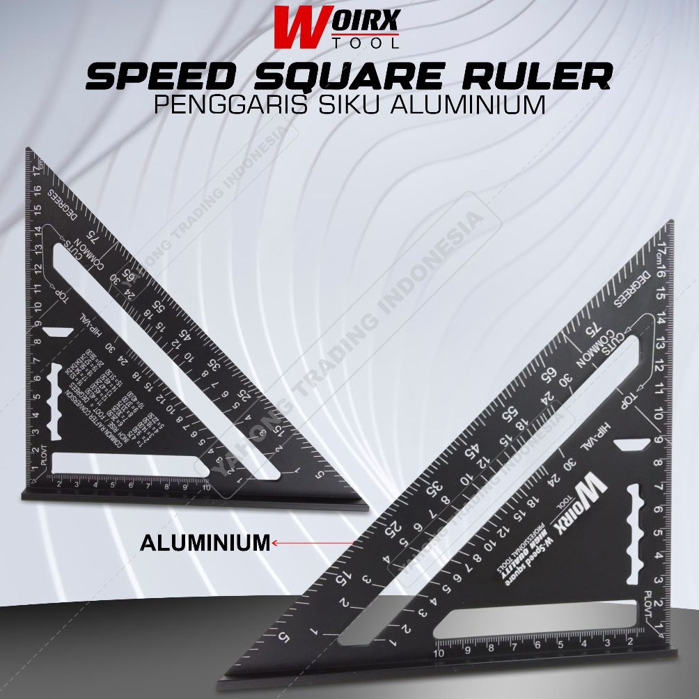 

ART W16P Speed Square 7 inch Black Penggaris Siku Segitiga