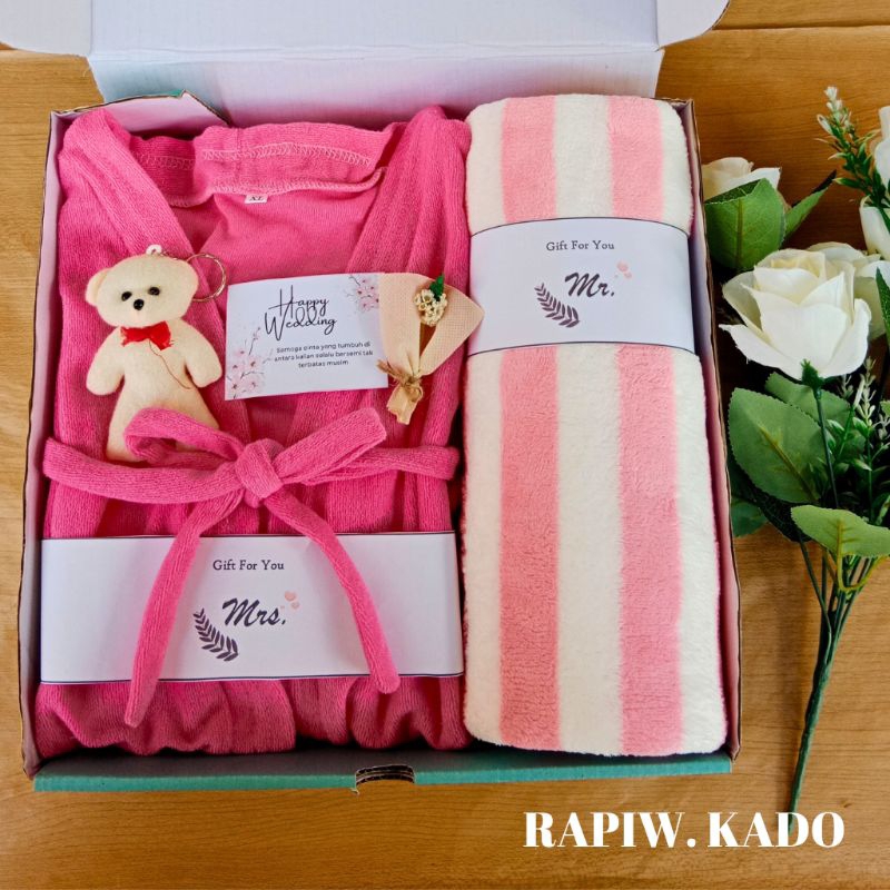 Hampers Handuk Kimono | Handuk Seserahan Kimono Set | Kado Wedding Kimono Premium|Hampers Pernikahan