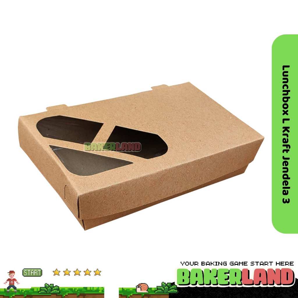Lunch Box Jendela / Lunch Box Paper / Lunch Box Window / Paper Lunch Box / Box Nasi / Lunch Box Kraf