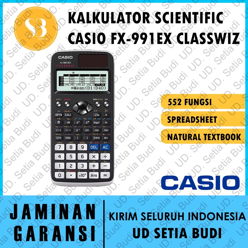 

KODE M6K2 Kalkulator Scientific Casio FX991EX Classwiz Asli dan Bergaransi