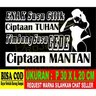 

STIKER Stiker Tulisan Stiker Kata Kata Lucu Lebih Baik Susu Cilik