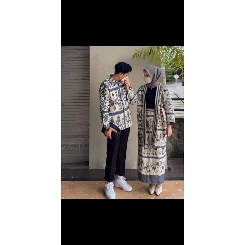 Baju Tenun couple || Baju Kondangan || Baju Tenun || Baju Tenun motif NTT Putih