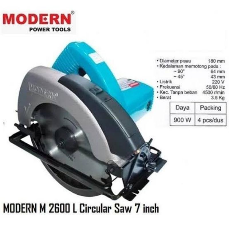 MODERN M2600L Gergaji Kayu Laser / Circular Saw M 2600 L / M-2600L