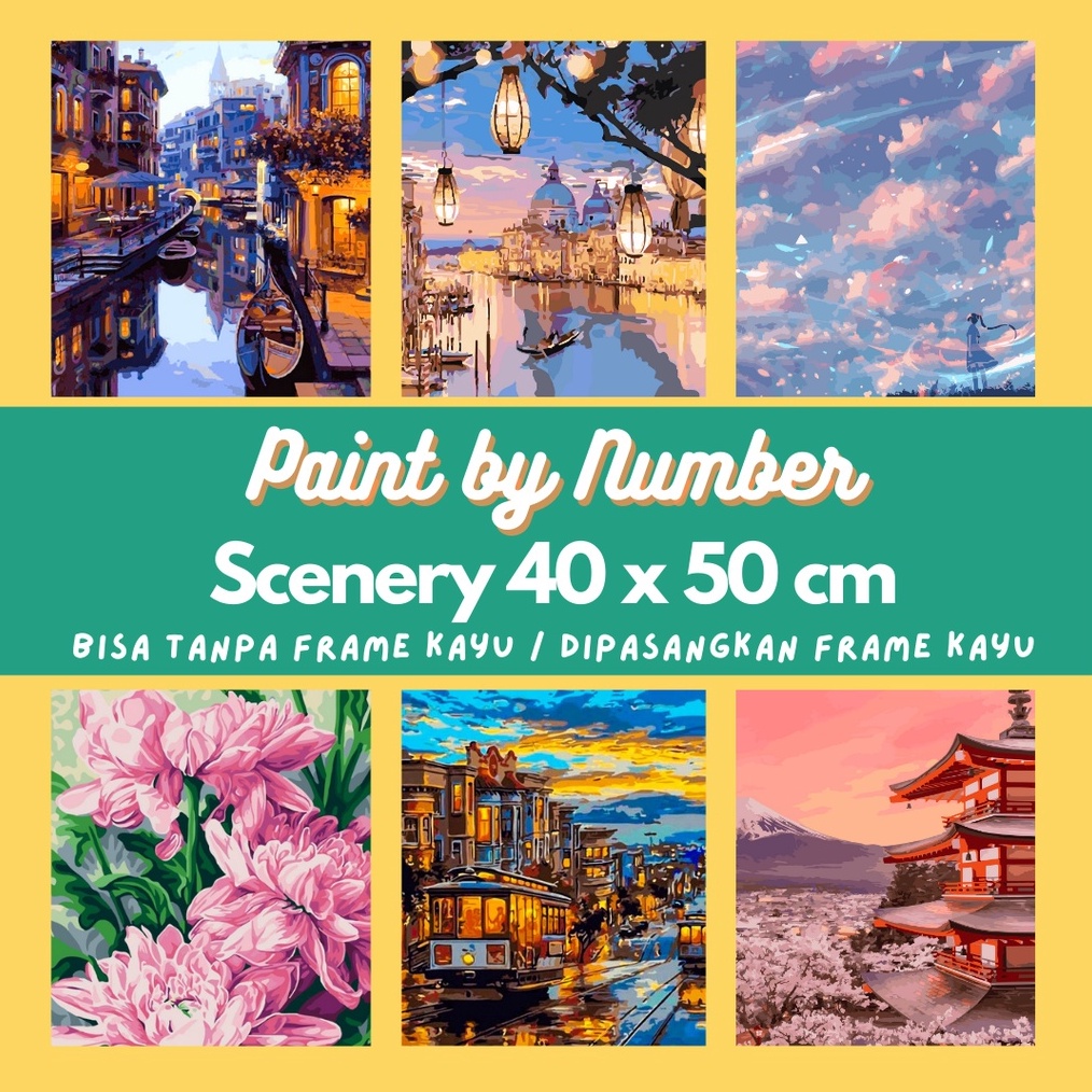 

KODE P8J2 Paint By Number 4x5cm Series SCENERY Level Hard Canvas dengan Frame Kanvas Tanpa Frame DIY Painting Kit Gift Hadiah Unik Bandung