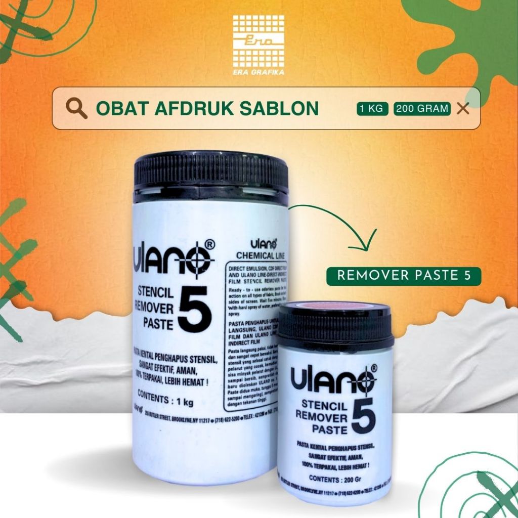 

OBAT AFDRUK SABLON | ULANO STENCIL REMOVER PASTE 5