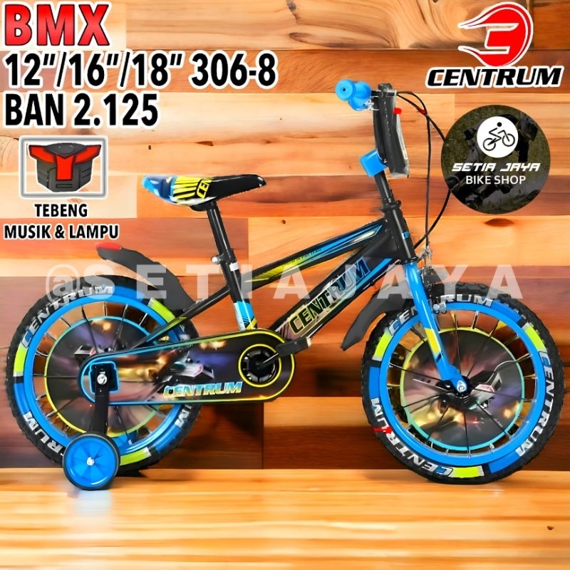 Sepeda Anak BMX 12, 16, 18 Inch CENTRUM 306-8 Steel Ban 2.125 Musik New